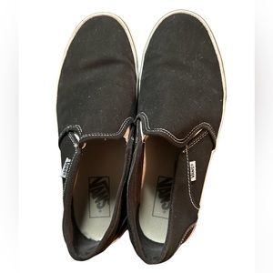 Vans Slip-On Black/True White Womens Size 9